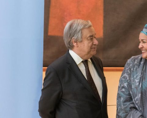 UN Secretary General and Deputy Secretary General Antonio Guterres and Amina Mohammed