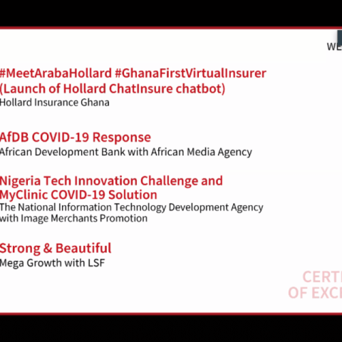 african media agency ama awarded a certificate of excellence in the 2021 african sabre awards