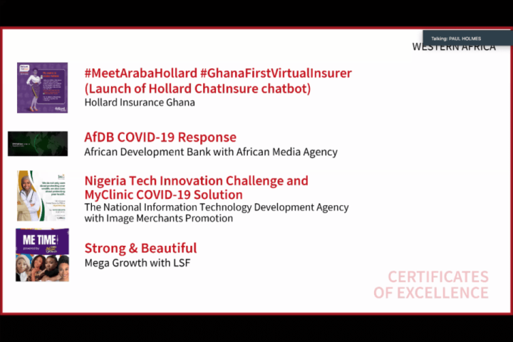 african media agency ama awarded a certificate of excellence in the 2021 african sabre awards