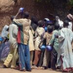 Almajiri children in Northern Nigeria begging for food
