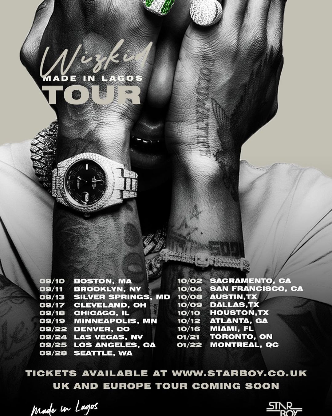 Wizkid's Made In Lagos Album Tour