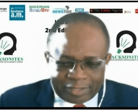 Obi Emekekwue delivering Jacksonite Professional Development Series lecture