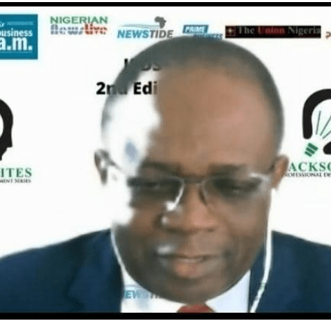 Obi Emekekwue delivering Jacksonite Professional Development Series lecture