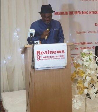 Wabote during Realnews 9th anniversary lecture