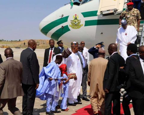 Buhari arrives Maiduguri