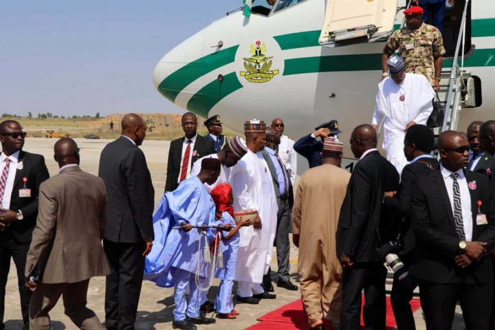 Buhari arrives Maiduguri