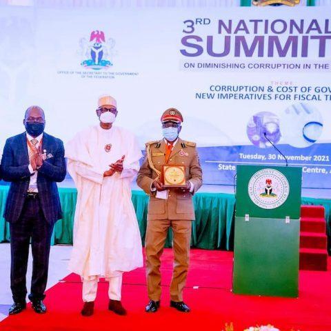 Buhari at National open summit on Diminishing Corruption in the Public Sector