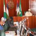 Buhari at Federal executive council meeting