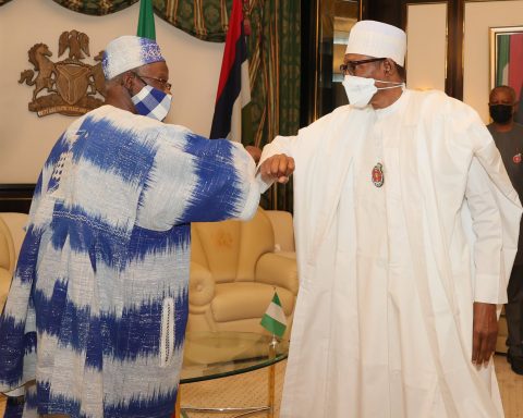 President Buahri and Burkinafaso Ambassador