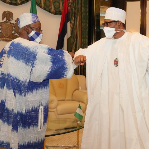 President Buahri and Burkinafaso Ambassador