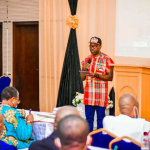 Anambra Governor-elect, Prof. Charles Soludo addressing the Transition Committee members during inauguration on Thursday January 20, 2022