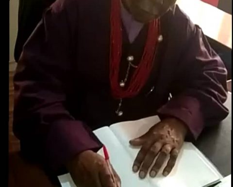 king of Twon-Brass in Bayelsa State, HRM Diete-Spiff signed the Niger Delta Peoples Charter on Thursday Feb. 3, 2022