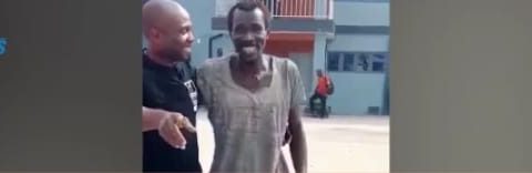 Mentally challenged Hilary Minabelem and his classmates who visited him on Valentine's Day and took him to Psychiatric Hospital in Port Harcourt for treatment