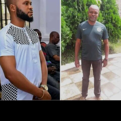 Senator Ifeanyi Uba's photographer Goodness Mathias (left), and his Manager for Eastern Operations (Payments etc) , Mr Odum Ikechukwu were among the aides killed