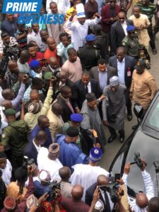 Happening Now: Exclusive Pictures Of Tinubu's Visit To APC Secretariat