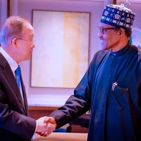 Ban Ki-Moon, Ex-UN Sec. General Commiserates With Buhari Over Flooding In Nigeria