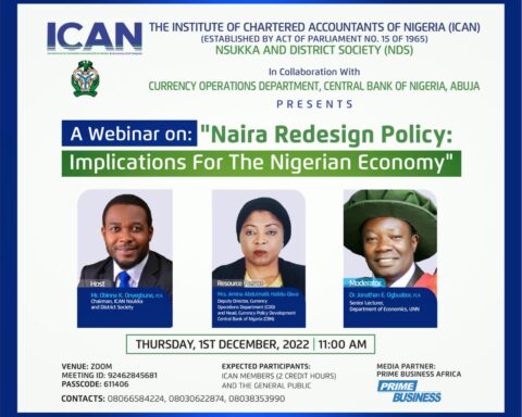 ICAN, CBN, Prime Business Africa Set For Free Webinar On New Naira Notes