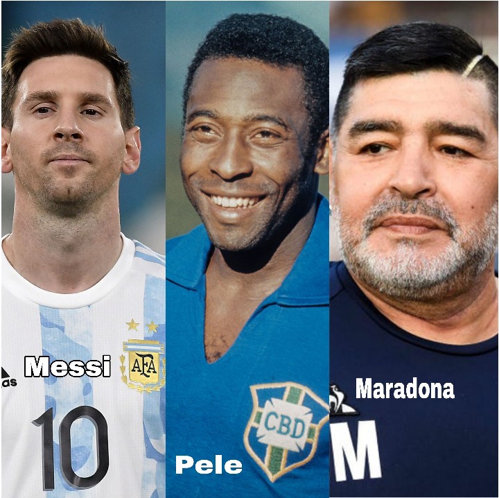 Lionel Messi the Live GOAT; Pele GOAT-Emeritus; Maradona