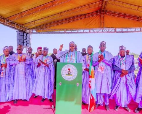 Buhari In Yobe Urges Residents To Vote Tinubu/Shettima For United, Prosperous Nigeria