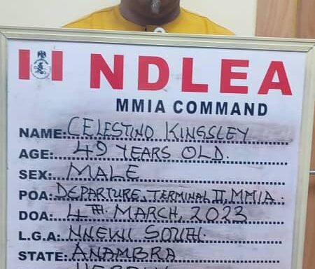 Nigerian Businessman Arrested With 9.40kg Heroin At Lagos Airport
