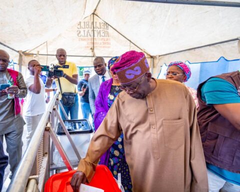 Guber Polls: Tinubu Casts His Vote In Ikeja, Lagos