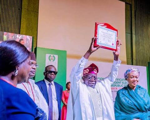 Breaking: INEC Issues Tinubu Certificate Of Return