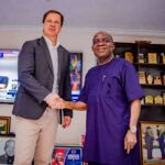 Abia State Governor-Elect Dr. Alex Otti, OFR, and the Managing Director of Julius Berger Nigeria, Dr. Lars Richter, when the latter visited on Wednesday, April 19, 2023.