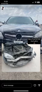  Big Brother Naija star Hermes Chibueze Iyele, popularly known as Hermez,survived a heart-stopping car accident. The reality star took to his Instagram story to share the harrowing experience with his fans, accompanied by a photograph of his once sleek black Mercedes, now mangled at the front grill.

In the Instagram post, Hermez expressed his profound gratitude to the Almighty for sparing his life, captioning the photo, "Bless God for life and safety." This incident has undoubtedly left the fans and followers of the beloved star shaken and concerned about his well-being.

Worried supporters flooded his social media, sending an outpouring of prayers and well-wishes. In response, Hermez uploaded a video to address their concerns, assuring everyone that he was physically unharmed, and miraculously, so were all the individuals involved in the accident.

Speaking to his followers, he said, "I know a lot of you have been checking up on me since I posted on my story. I was involved in an accident yesterday, and everyone came out of it safe. So there is nothing to worry about." Although he admitted to still experiencing some side effects from the terrifying encounter, he firmly stated that he was okay and on the road to recovery.

Throughout the video, the emotional weight of the incident was evident on his face, demonstrating just how frightening the experience had been. Hermez concluded the video by expressing his deep gratitude to his supporters, acknowledging that their care and concern meant the world to him during such a challenging time.

Prior to the accident, Hermez was seen in the Oworonshoki area of Lagos State, using his social media platform to raise awareness about the displacement of residents in that area. The state government had commenced the demolition of homes and houses in the locality, and Hermez, who himself had once resided there before finding fame as a member of the Big Brother Naija cast in 2022, was passionate about advocating for the affected community.

As news of the accident spreads, friends, fellow celebrities, and fans have rallied around Hermez with messages of love and support. The incident serves as a stark reminder that life is precious, and in the face of adversity, gratitude and the outpouring of love from well-wishers can make all the difference in one's journey to recovery.