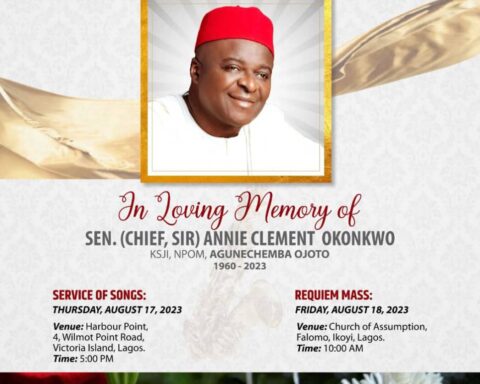 Follow PBA Liveblog On Service Of Songs For Late Nigerian Senator Annie Okonkwo