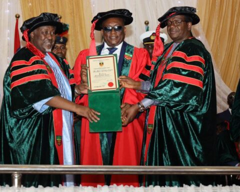Air Peace Boss Onyema Gets Honorary Doctorate From NDA 