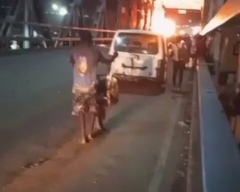 Massive Fire Outbreak On First Niger Bridge Onitsha