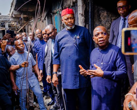 Otti Promises To Rebuild Shops In Aba Market Raised By Fire