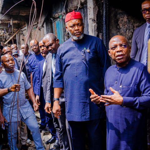 Otti Promises To Rebuild Shops In Aba Market Raised By Fire