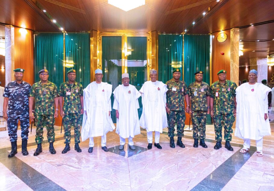 Tinubu To Security Chiefs: Nigeria's $1trillion Economy Target Will Be Undermined If Insecurity Not Degraded