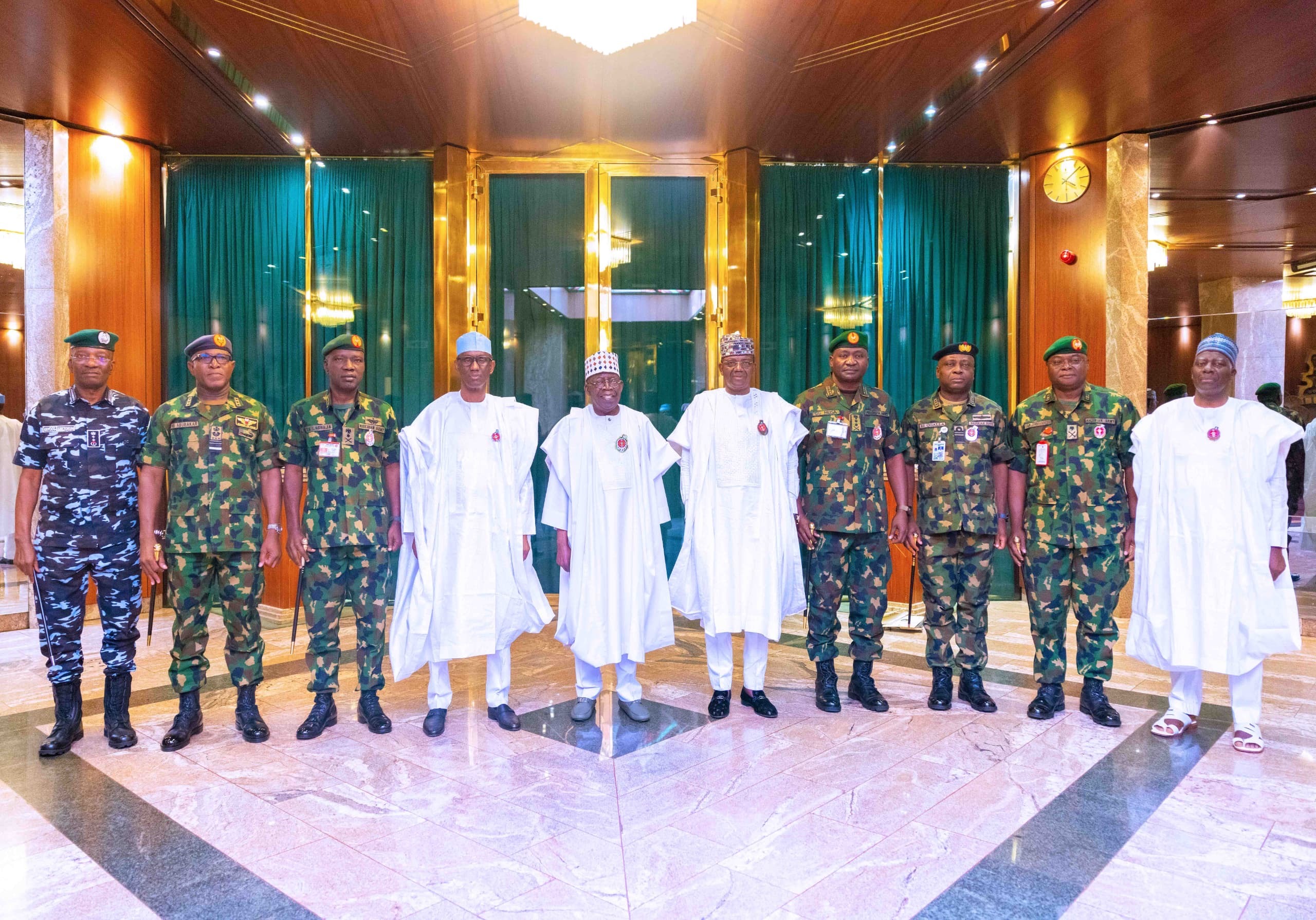 Tinubu To Security Chiefs: Nigeria's $1trillion Economy Target Will Be Undermined If Insecurity Not Degraded