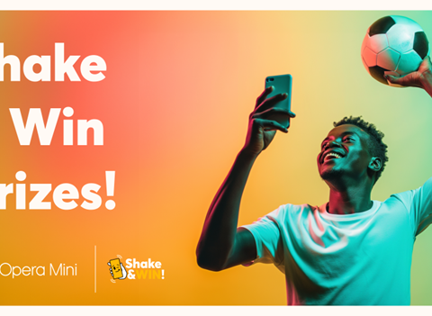 Follow every minute of AFCON while competing for up to , prizes with Opera Mini’s new Shake and Win