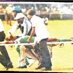 okwaraji carried out of pitch