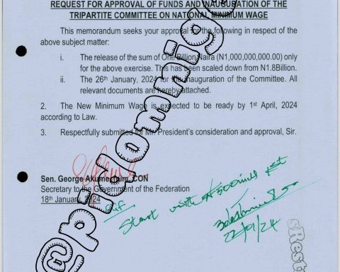 Reactions Trails Leaked Memo Request Of N1bn For Inauguration Of Tripartite Committee