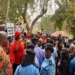 NLC Members Storm LP Secretariat, Demand Abure's Sack