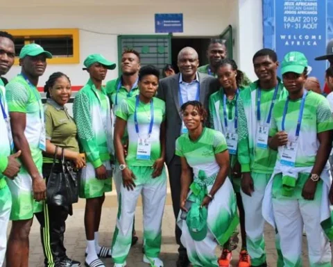 Nigeria boxers at the African Games in Morocco e