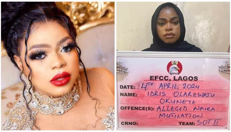 BOBRISKY Bobrisky, Other Celebrities Arrested For Abusing The Naira