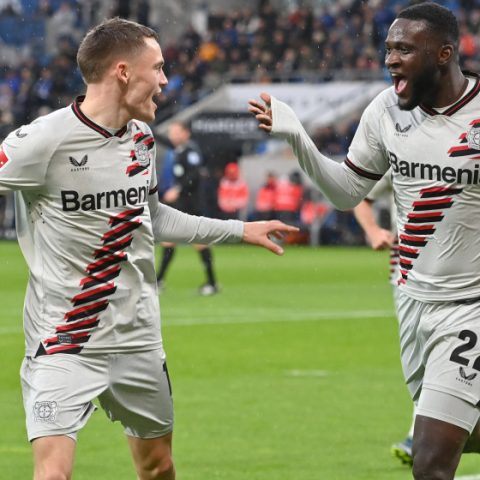 Boniface celebrate with Wirtz