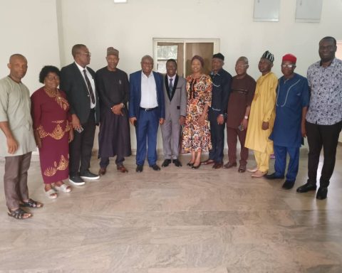 UNN Mass Comm Int'l Conference: Dept Staff, Alumni Pay Courtesy Visit To Vice Chancellor [PHOTOS]