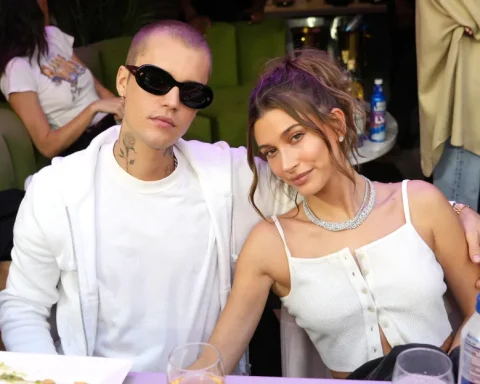 Justin Bieber and Hailey Bieber superbowl billboard