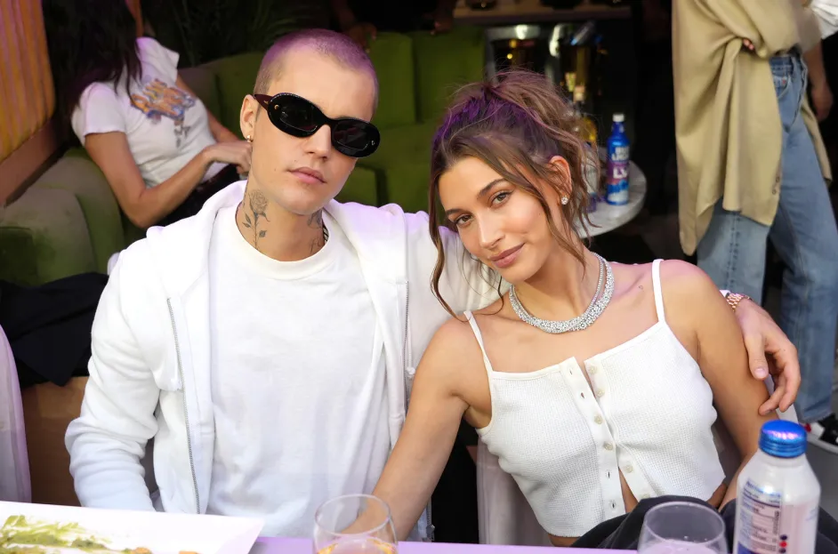 Justin Bieber and Hailey Bieber superbowl billboard