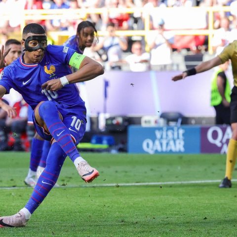 Kylian Mbappe gave France the lead from the penalty spot