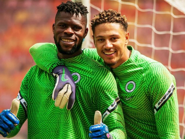 Maduka Okoye with compatriot Francis Uzoho