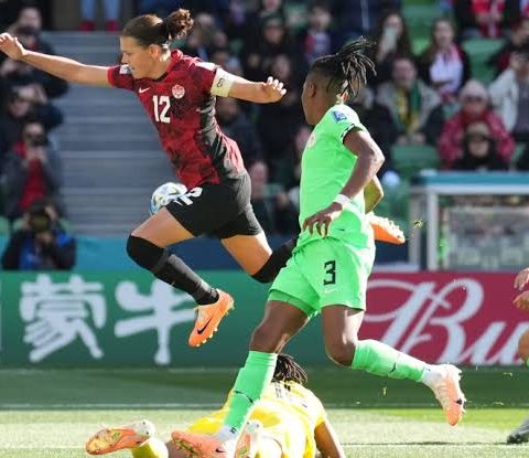 Canada vs Nigeria in action at the last world cup in Australia