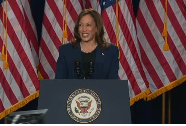 Kamala Harris Takes Swipes At Trump In First Campaign Rally