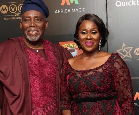 Olu Jacobs and wife Joke Silva